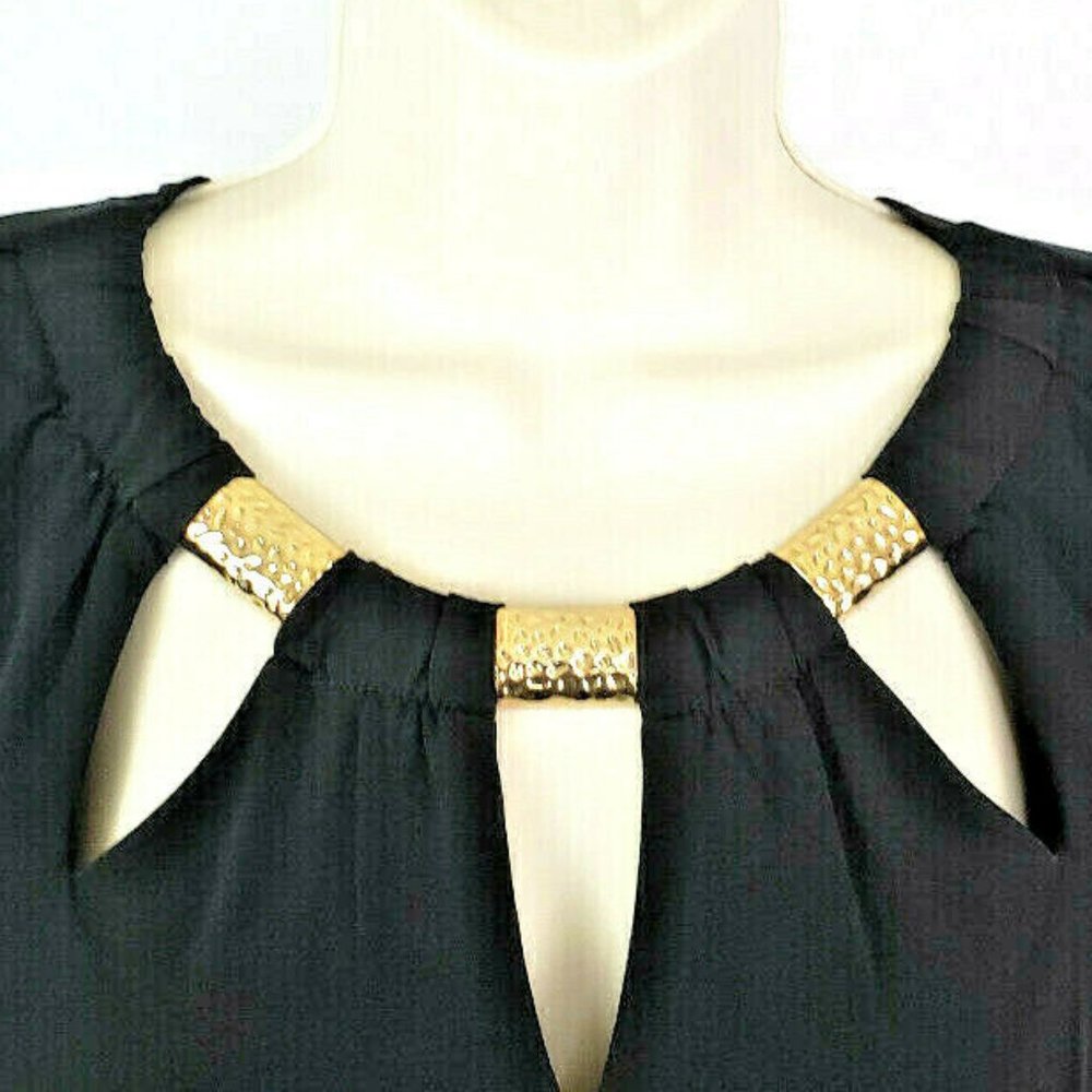 Thalia Sodi Fortaleza Macy's Deep Black Dress Med - Picture 3 of 14